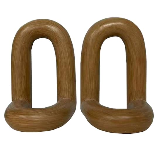 9.5" Brown Faux Wood Grain Bookends by Ashland®